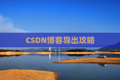 CSDN博客导出攻略